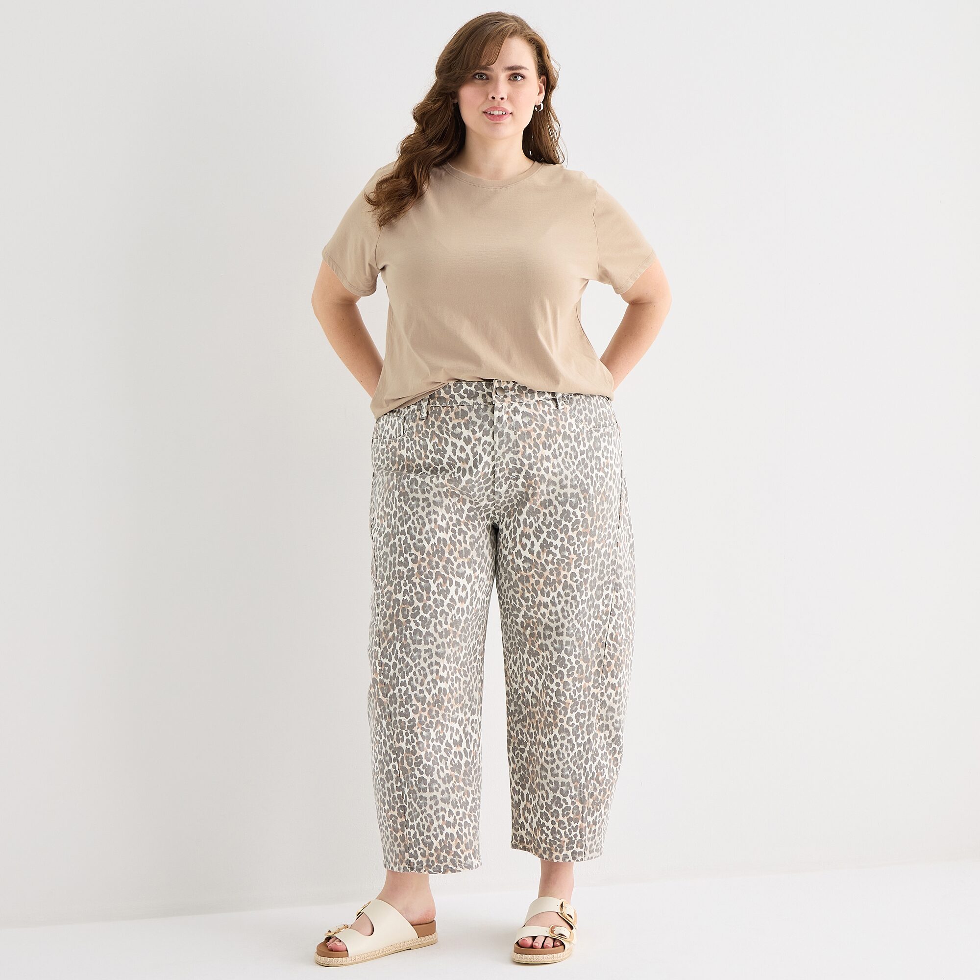 a.n.a Womens Plus Crew Neck Short Sleeve T-Shirt