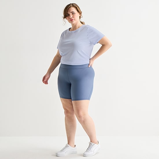 Xersion EverContour+ Womens 8" High Rise Plus Bike Short