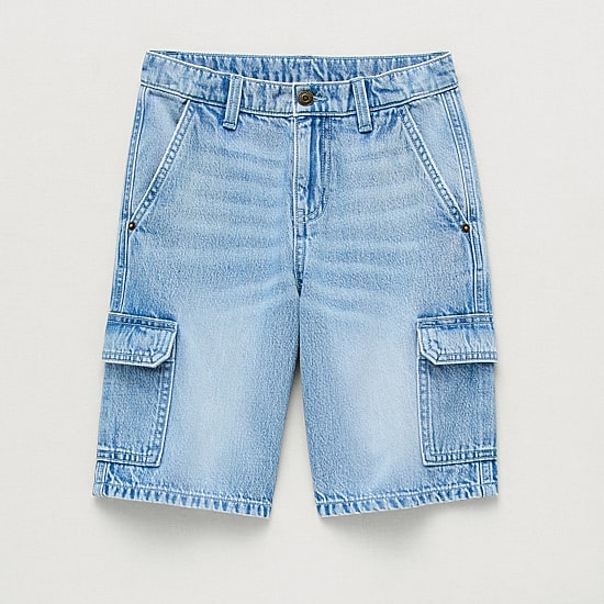 Thereabouts Cargo Little & Big Kid Boys Adjustable Waist Denim Short