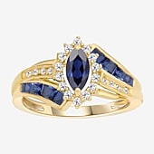 Lab-Created Gemstone 14K Gold Over Silver Cocktail Ring