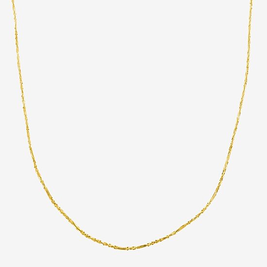 Made in Italy Womens 14K Gold 18 Inch Fashion Chain Necklace
