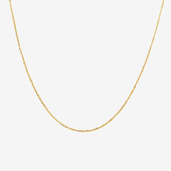 Made in Italy Womens 14K Gold 18 Inch Fashion Chain Necklace