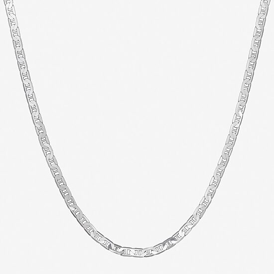 Made in Italy Unisex Adult Sterling Silver 18 Inch Curb Chain Necklace