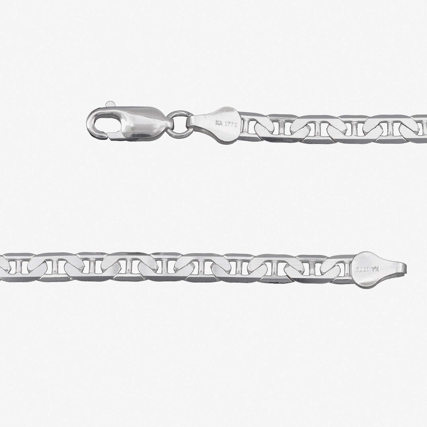 Made in Italy Unisex Adult Sterling Silver 18 Inch Curb Chain Necklace