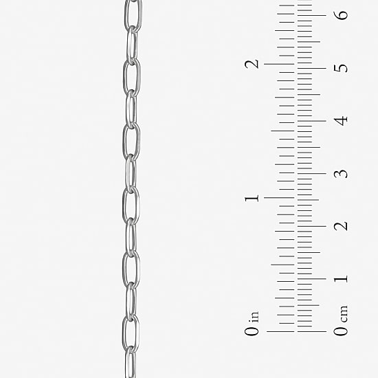Made in Italy Unisex Adult Sterling Silver 7.5 Inch Solid Paperclip Chain Bracelet