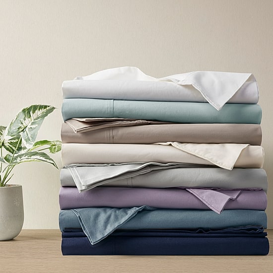 Madison Park Peached Percale Cotton Sheet Set