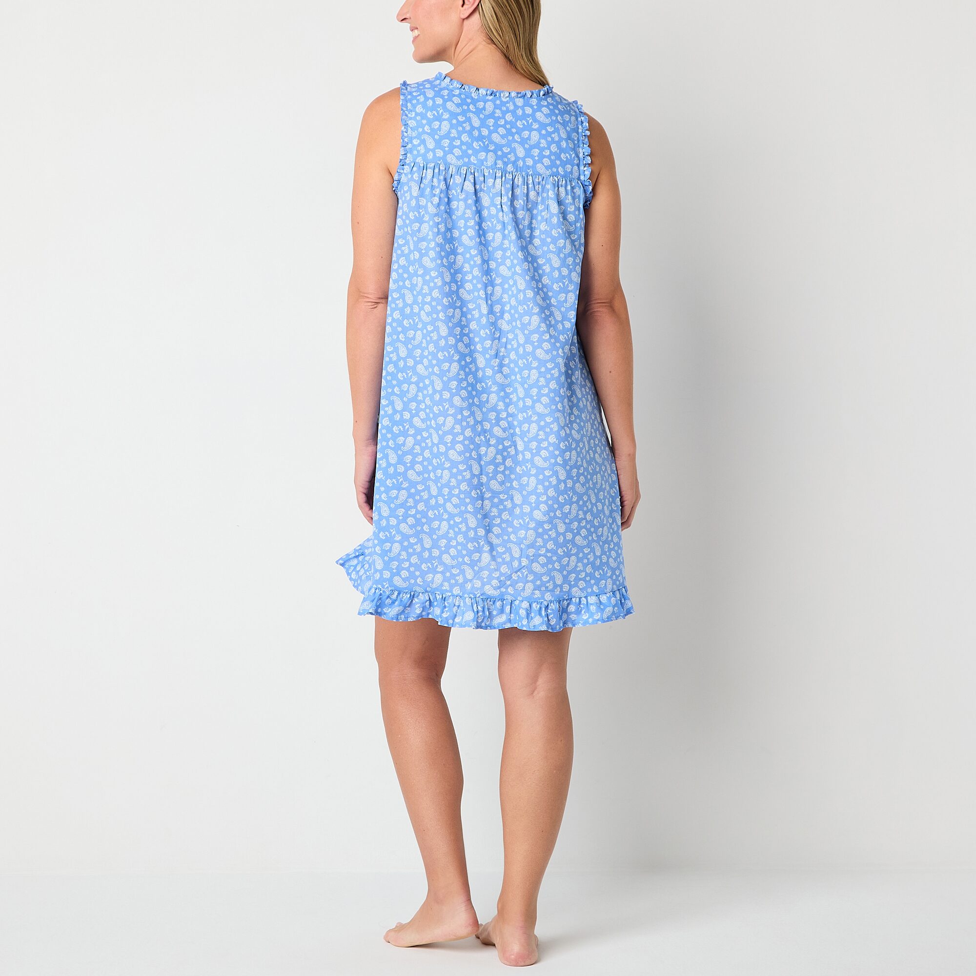 Adonna Womens Sleeveless Scoop Neck Nightgown