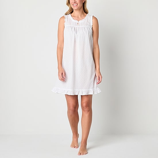 Adonna Womens Sleeveless Scoop Neck Nightgown