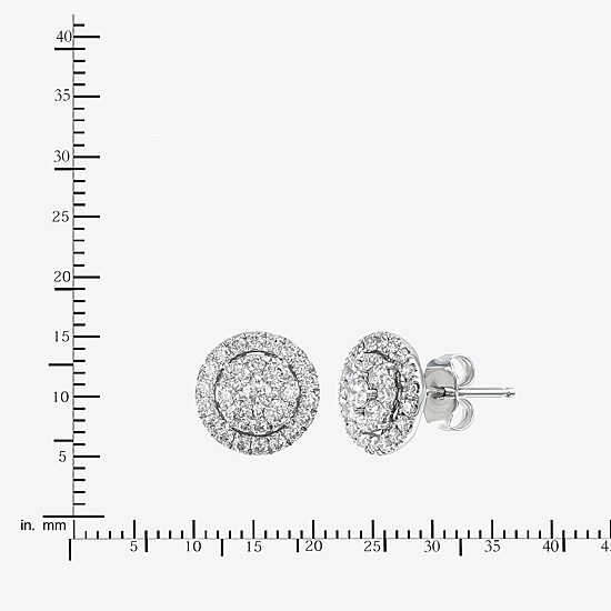Limited Quantities! (H-I / Si1-Si2) 1 CT. T.W. Lab Grown White Diamond 10K Gold 9mm Round Stud Earrings