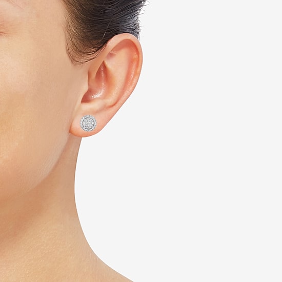 Limited Quantities! (H-I / Si1-Si2) 1 CT. T.W. Lab Grown White Diamond 10K Gold 9mm Round Stud Earrings