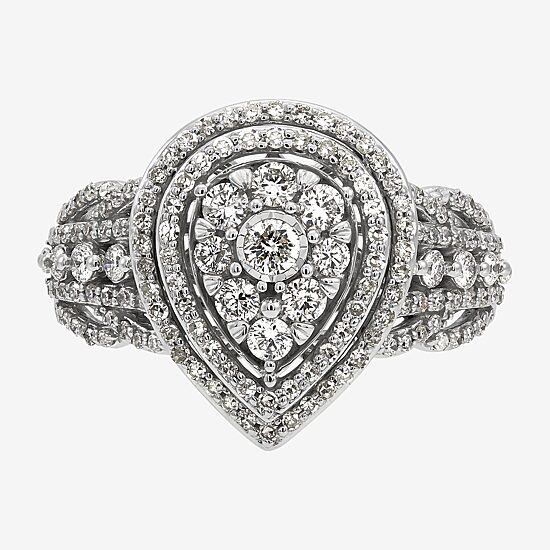 Limited Quantities! Womens 1 CT. T.W. Natural White Diamond 10K Gold Pear Engagement Ring