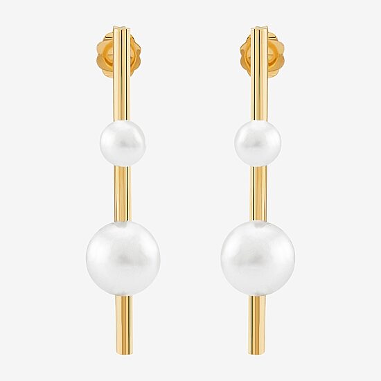 Limited Quantities! Womens Dyed White Cultured Freshwater Pearl 14K Gold Drop Earrings