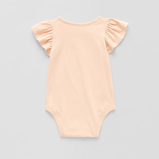 Okie Dokie Baby Girls Round Neck Short Sleeve Bodysuit