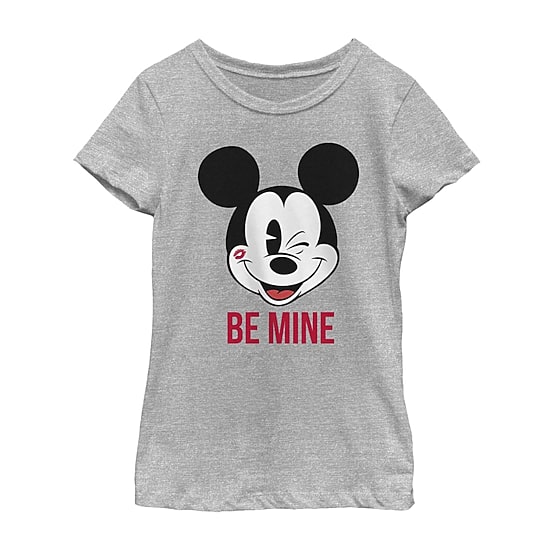 Disney Collection Little & Big Kid Girls Crew Neck Short Sleeve Regular Fit Mickey Mouse Graphic T-Shirt