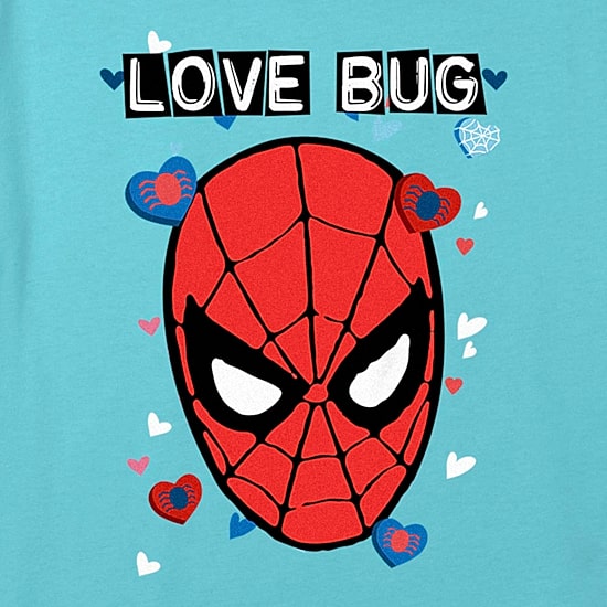 Disney Collection Little & Big Kid Girls Crew Neck Short Sleeve Regular Fit Spiderman Graphic T-Shirt