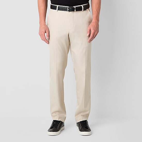 J. Ferrar Mens Classic Fit Dress Flat Front Pant