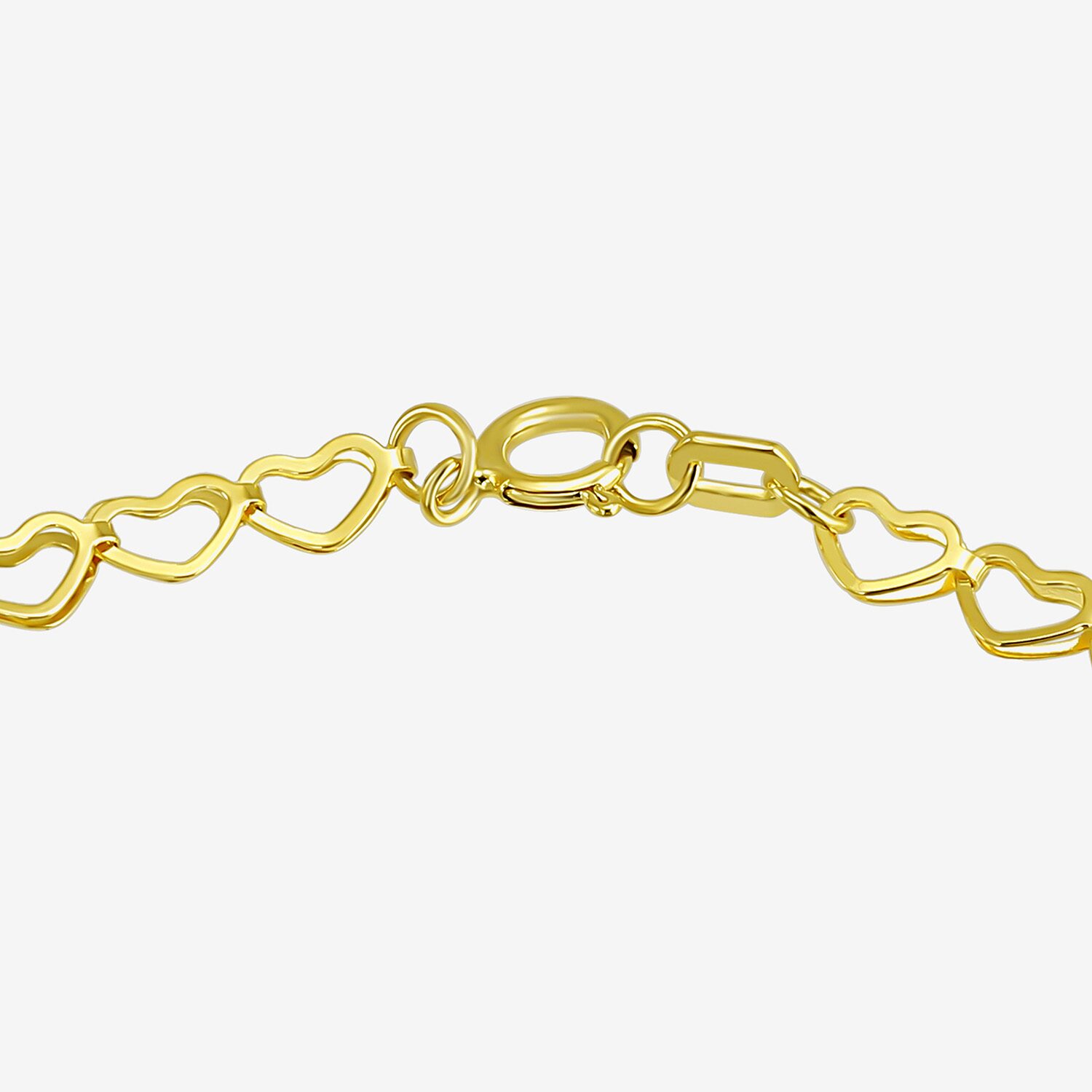 Gold Addiction Womens 10K Gold 7.5 Inch Semisolid Link Chain Bracelet