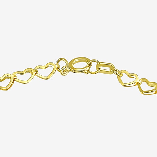 Gold Addiction Womens 10K Gold 7.5 Inch Semisolid Link Chain Bracelet