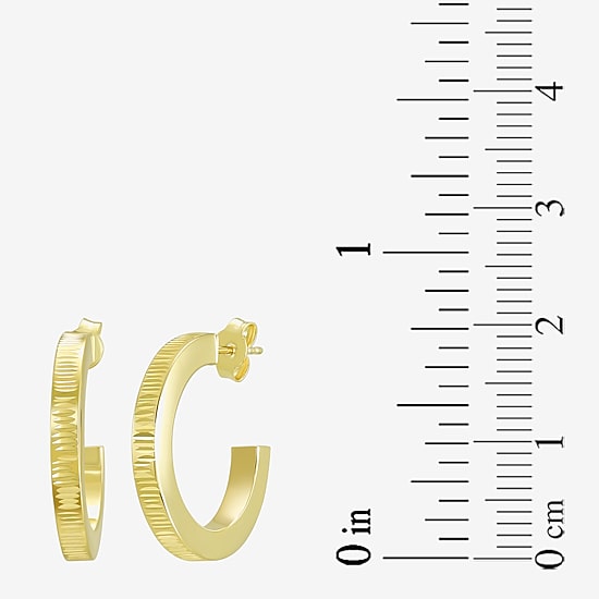 Made in Italy Womens 10K Gold 20mm Round Hoop Earrings