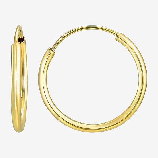 Womens 14K Gold Round 3 Pair Earring Set