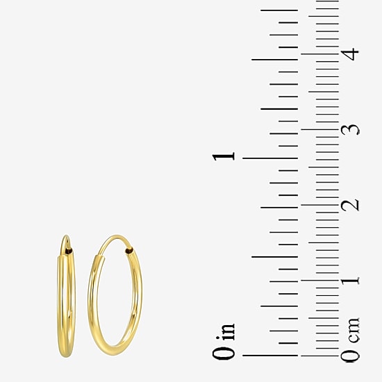 Womens 14K Gold Round 3 Pair Earring Set