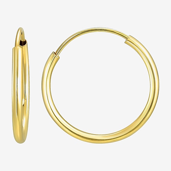Womens 14K Gold Round 3 Pair Earring Set
