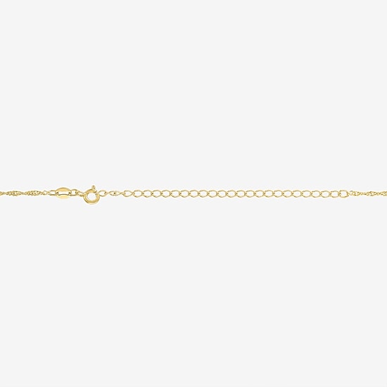 Diamond Addiction G-H / Si2-I1 Womens 1/7 CT. T.W. Lab Grown White Diamond 14K Gold Over Silver Heart 18 Inch Pendant Necklace