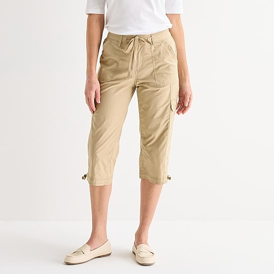 St. John's Bay Womens Tall Straight Mid Rise Capri Pant