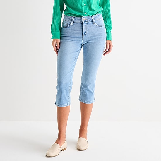 St. John's Bay Womens Tall Mid Rise Capri Jean