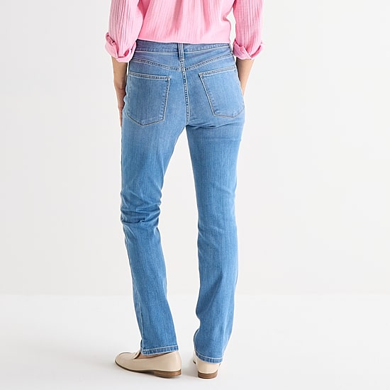 St. John's Bay Womens Tall Mid Rise Stretch Fabric Straight Leg Jean