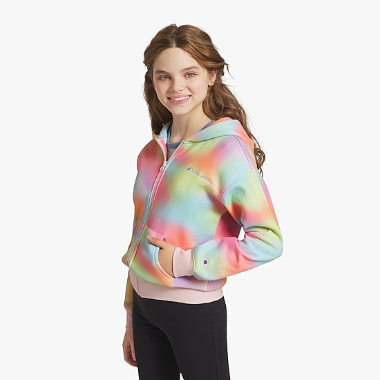 Champion Fleece Big Kid Girls Long Sleeve Zipper Active Hoodie