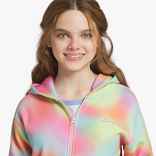 Champion Fleece Big Kid Girls Long Sleeve Zipper Active Hoodie