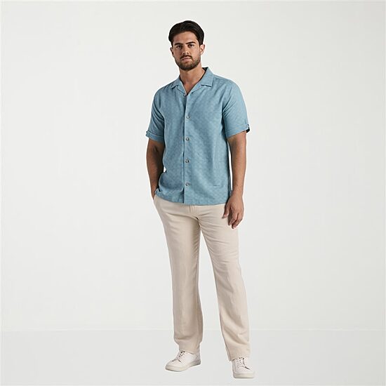 Cubavera Mens Short Sleeve Classic Fit Button-Down Shirt
