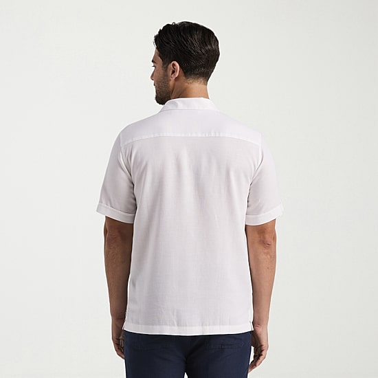 Cubavera Mens Short Sleeve Classic Fit Button-Down Shirt