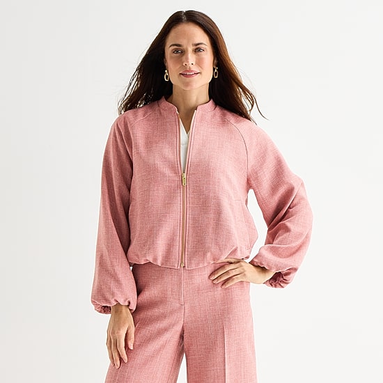 Liz Claiborne Womens Midweight Bomber Jacket