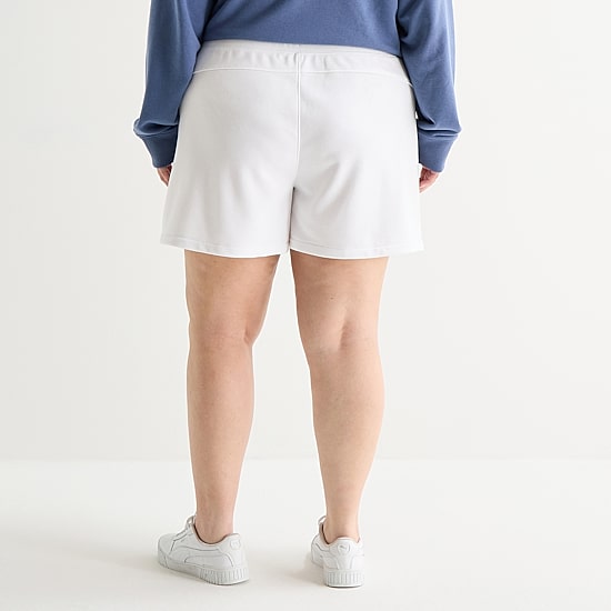 Xersion Womens 4" Plus French Terry Active Pull-On Short