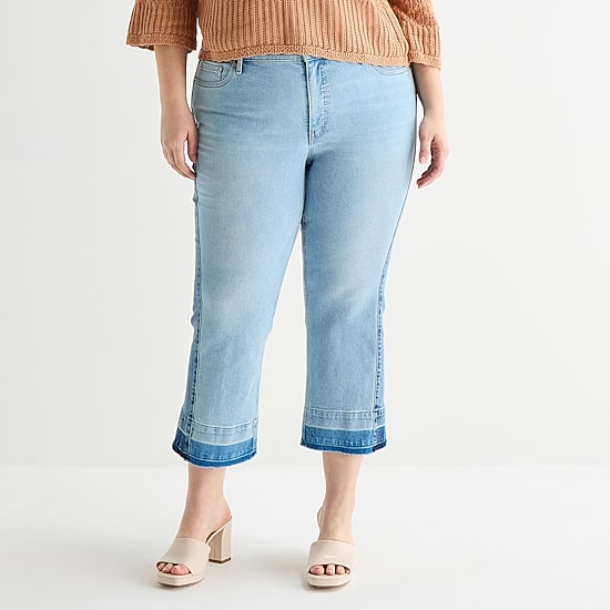 JS Jessica Simpson Womens - Plus High Rise Flare Leg Jean