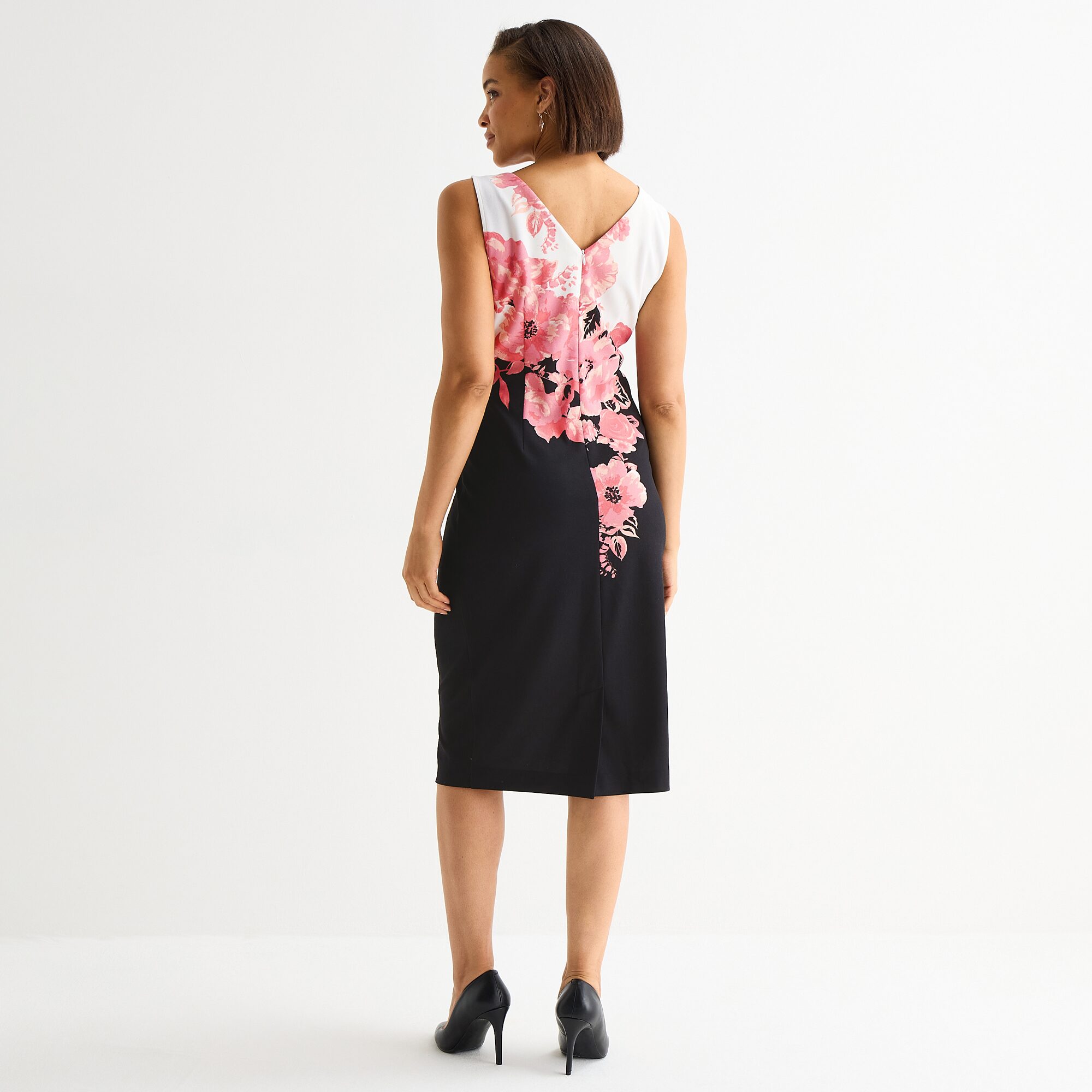 Maya Brooke Womens Floral Jacket Dress