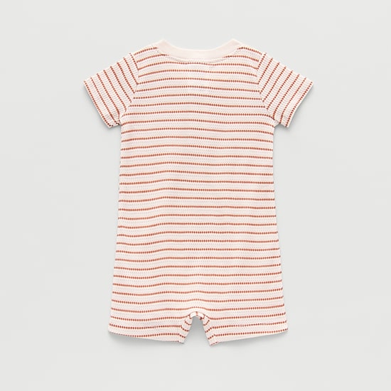 Okie Dokie Baby Boys Short Sleeve Striped Romper