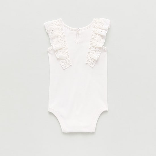 Okie Dokie Baby Girls Round Neck Sleeveless Rib Bodysuit