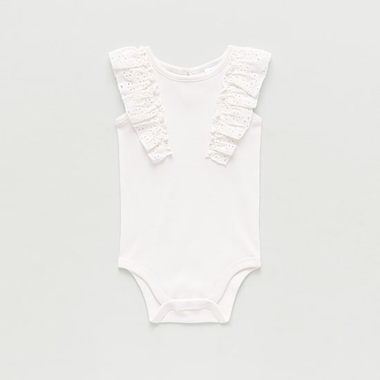 Okie Dokie Baby Girls Round Neck Sleeveless Rib Bodysuit