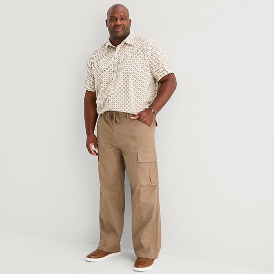 mutual weave Mens Regular Fit Big and Tall Cargo Pant