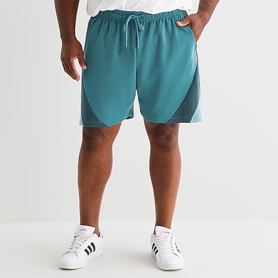 Shaquille O'Neal XLG™ Mens 8" Mid Rise Big and Tall Drawstring Waist Active Pull-On Short