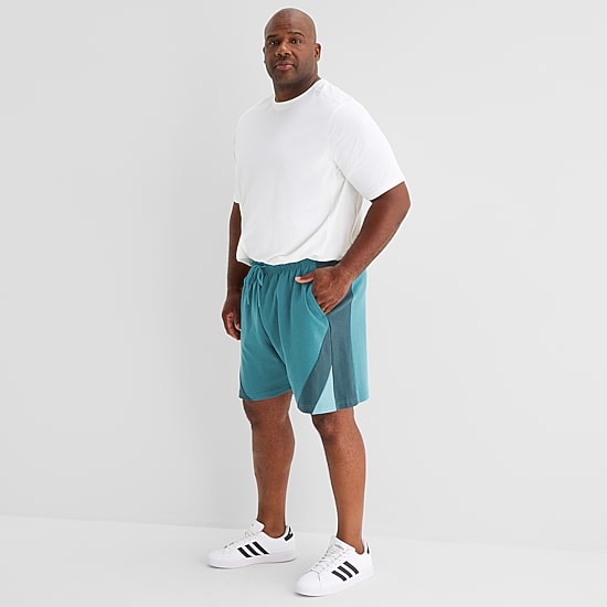 Shaquille O'Neal XLG™ Mens 8" Mid Rise Big and Tall Drawstring Waist Active Pull-On Short