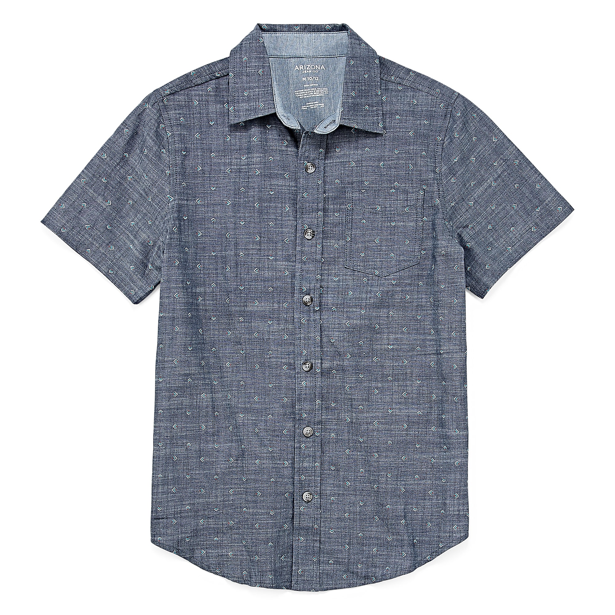 Arizona Little & Big Boys Short Sleeve Button-Down Shirt