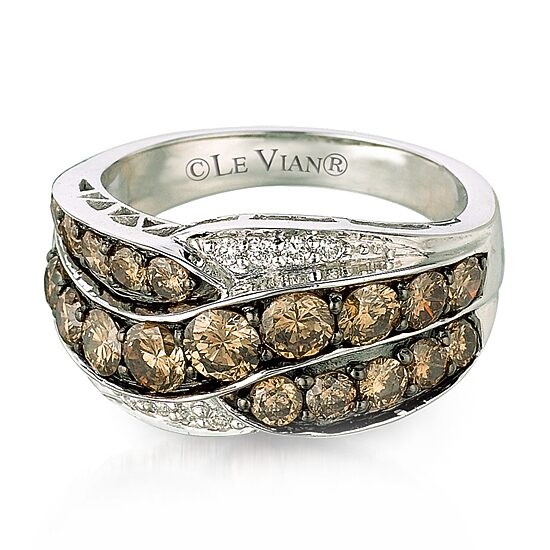Le Vian® Grand Sample Sale™ Chocolate Diamonds® & Vanilla Diamonds® Ring set in 14K Vanilla Gold®