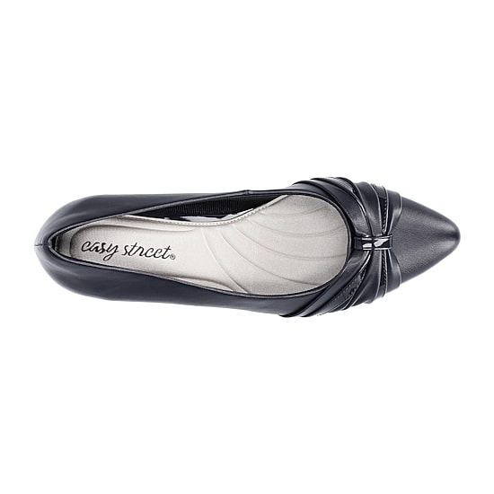 Easy Street Millie Womens Pointed Closed Toe Block Heel Pumps