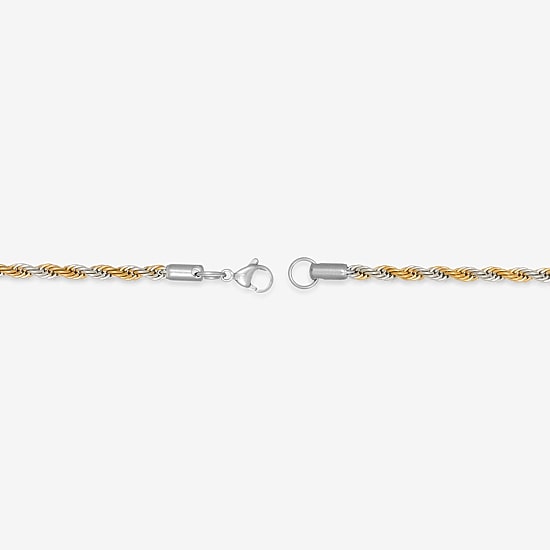 Stainless Steel Solid Rope Chain Necklace