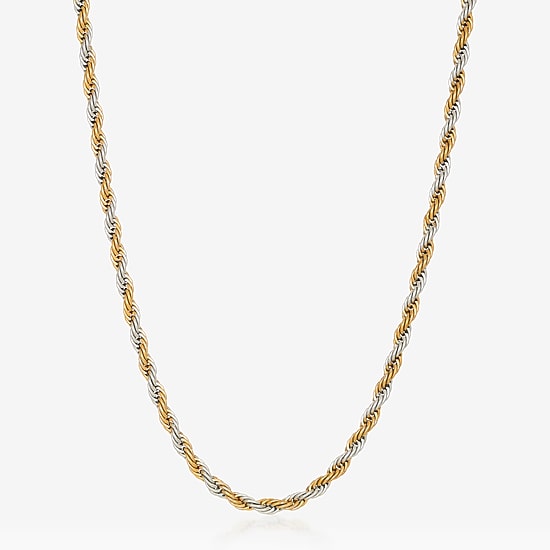 Stainless Steel Solid Rope Chain Necklace