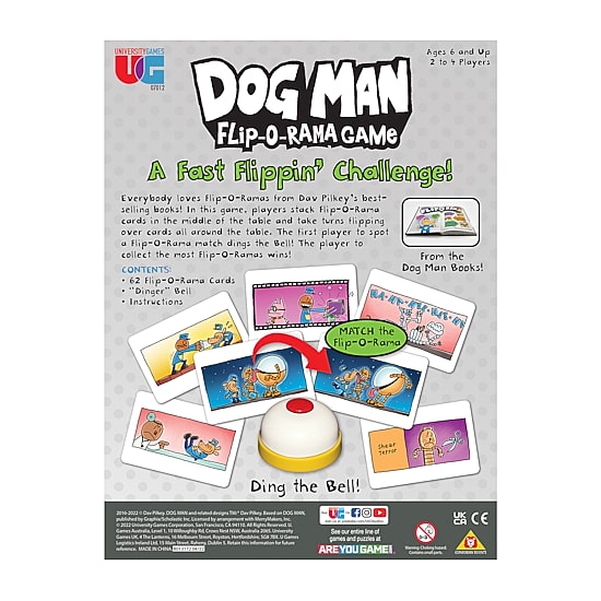 University Games Dog Man Flip-O-Rama Game 64-pc. Card Game